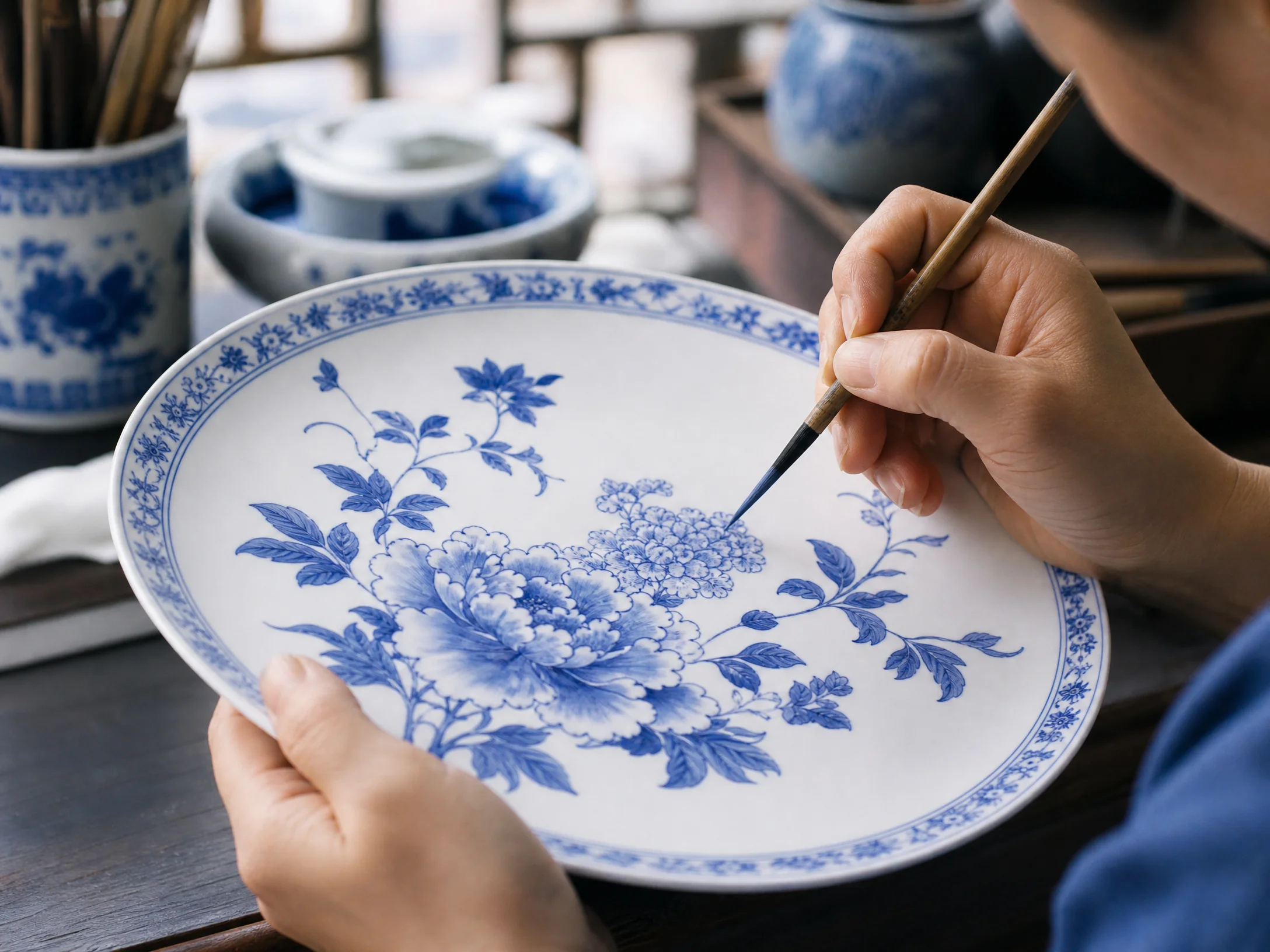 青花盘获奖作品